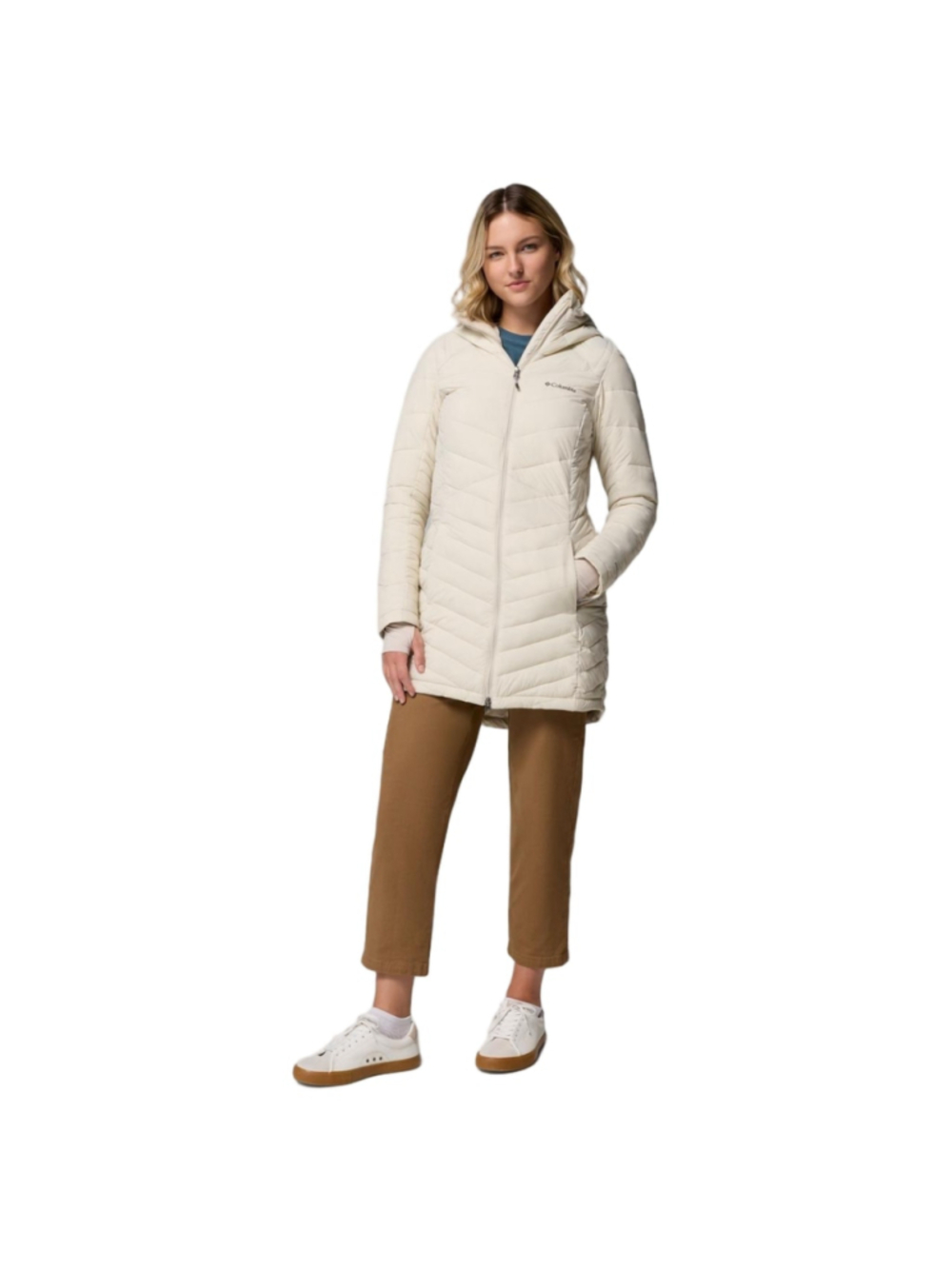 Columbia Joy Peak II Mid Hooded Jacket Womens XXL Ivory Omni-Heat NWT - Picture 3 of 9
